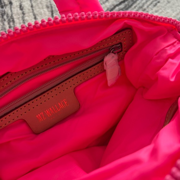 MZ Wallace Neon Pink Micro Sutton Cross Body Shoulder Bag - Picture 6 of 8